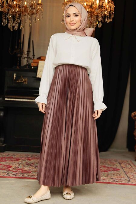 Modest Brown Skirt 9207KH - NEVA STYLE