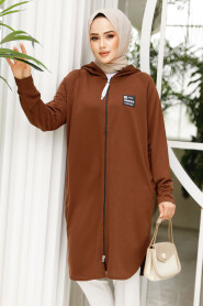 Modest Brown Sweatshirt 30157KH - 2