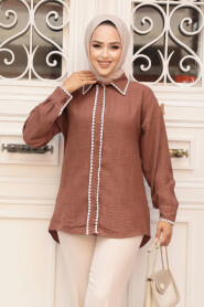 Modest Brown Top 11991KH - 2