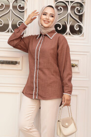 Modest Brown Top 11991KH - 1