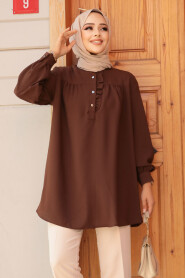 Modest Brown Top 19026KH - 1