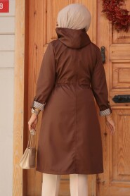 Modest Brown Trench Coat 69721KH - 3