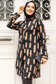 Modest Brown Tunic 11683KH - 2
