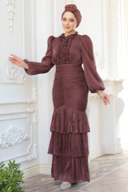 Modest Brown Wedding Dress 50271KH - 2