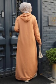 Modest Camel Long Dress 50421C - 3