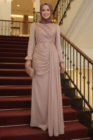 Modest Camel Prom Dress 52585C 