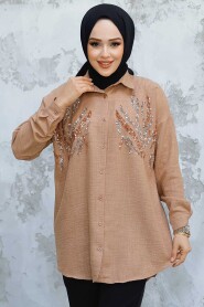 Modest Camel Shirt Tunic 4526C - 2