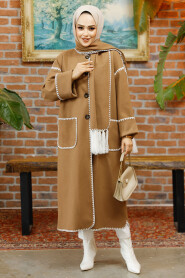 Modest Camel Stamp Coat 7221C - 2