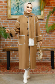 Modest Camel Stamp Coat 7221C 