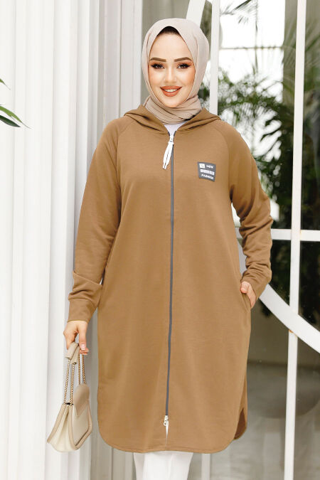 Modest Camel Sweatshirt 30157C - NEVA STYLE