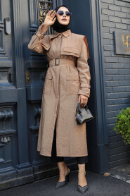 Modest Camel Trench Coat 19023C - 1