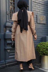 Modest Camel Trench Coat 19023C - 4