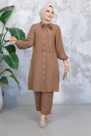 Modest Caramel Plus Size Dual Suit 51991KRML 