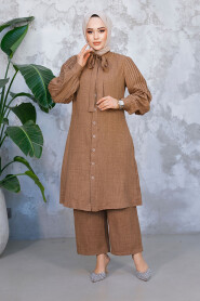 Modest Caramel Plus Size Dual Suit 51991KRML - 2