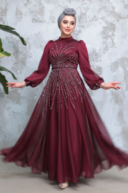 Modest Cherry Bridesmaid Dress 4953VSN - 1