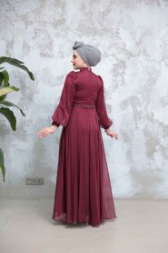 Modest Cherry Bridesmaid Dress 4953VSN - 3