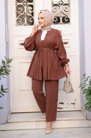 Modest Chocolate Dual Suit 19031CK - 3