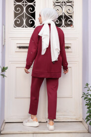 Modest Claret Red Dual Suit 12401BR - 3