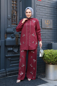 Modest Claret Red Dual Suit 19030BR - 2