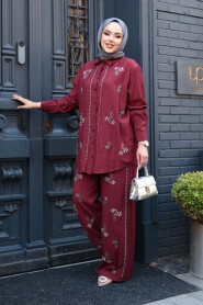 Modest Claret Red Dual Suit 19030BR - 1
