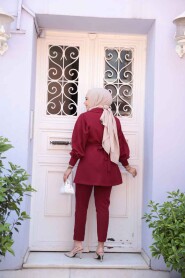 Modest Claret Red Dual Suit 61851BR - 4