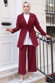 Modest Claret Red Dual Suit 62221BR - 2