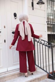 Modest Claret Red Dual Suit 62221BR - 4