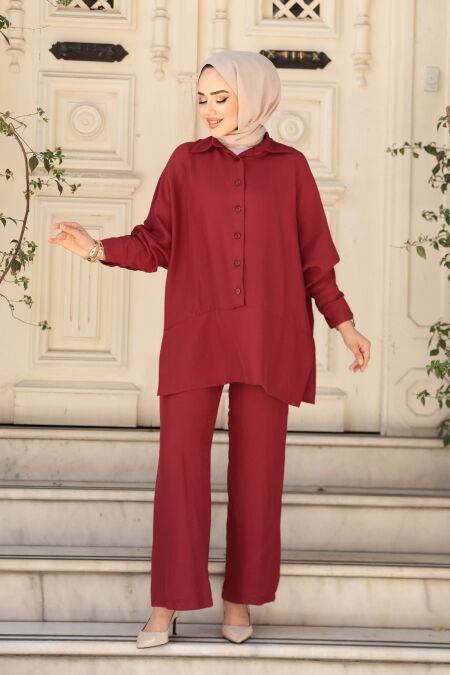 Modest Claret Red Dual Suit 67751BR - NEVA STYLE