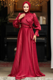 Modest Claret Red Evening Dress 48051BR - 2