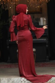 Modest Claret Red Prom Dress 48531BR - 3