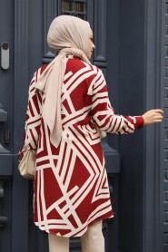 Modest Claret Red Top 11666BR - 4