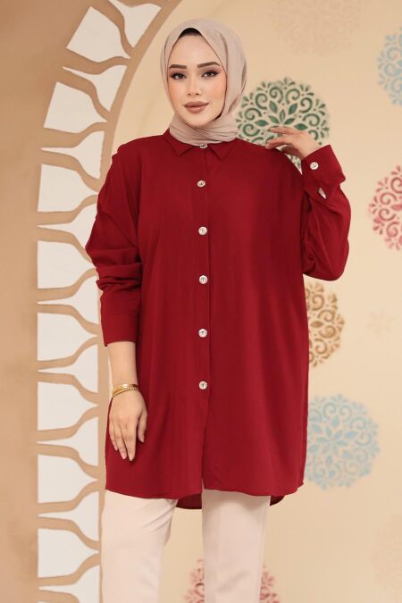 Modest Claret Red Top 20408BR - NEVA STYLE
