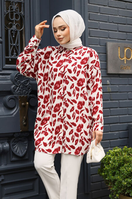 Modest Claret Red Top 20416BR - NEVA STYLE