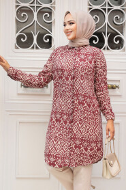 Modest Claret Red Tunic 11709BR - 1