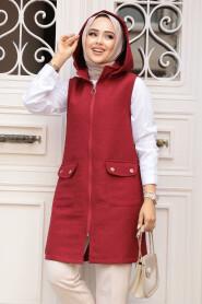 Modest Claret Red Vest 80264BR - 1