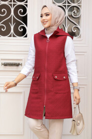 Modest Claret Red Vest 80264BR - 2