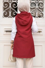 Modest Claret Red Vest 80264BR - 3