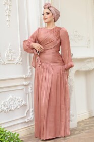 Modest Copper Evening Dress 53631BKR - 5