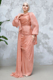 Modest Copper Prom Dress 48491BKR - 2