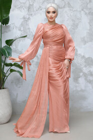 Modest Copper Prom Dress 48491BKR - 3