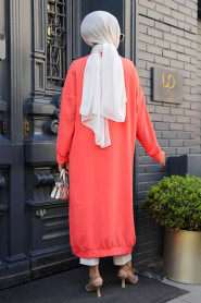 Modest Coral Coat 10421MR - 3