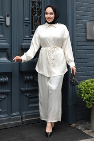 Modest Cream Dual Suit 4016KR 