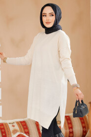 Modest Cream Knitwear Jumper Top 17203KR 