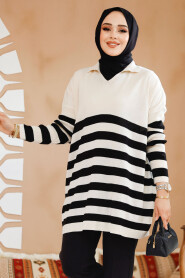 Modest Cream Knitwear Jumper Top 53401KR - 2