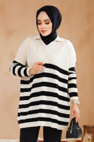 Modest Cream Knitwear Jumper Top 53401KR 