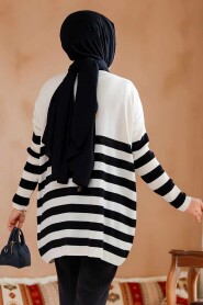 Modest Cream Knitwear Jumper Tunic 5325KR - 3