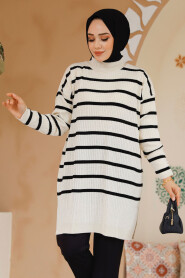 Modest Cream Knitwear Jumper Tunic 54151KR 