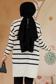 Modest Cream Knitwear Jumper Tunic 54151KR - 3