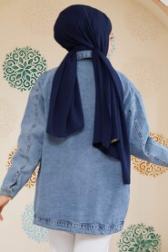 Modest Dark Blue Denim Jacket 11003KM - 6