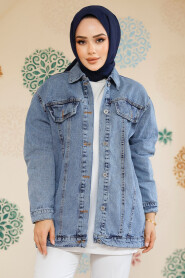 Modest Dark Blue Denim Jacket 11003KM - 5